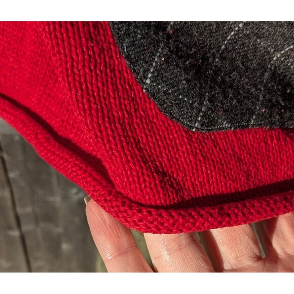 David‎ Brooks Christmas Sweater Womens M Rudolph Red Santa Charms Vtg - Picture 8 of 13